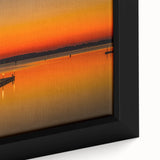 Extra large framed canvas featuring a textured scene of Charlotte, North Carolina in muted black with colorful accents.