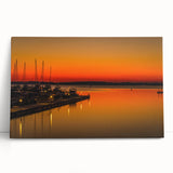 Black and white stretched canvas of Charlotte skyline, ideal for kitchen wall art or bedroom ambiance.