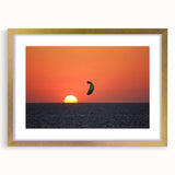 Extra large abstract art print of the Outer Banks, featuring textured sand and sea in muted earth tones, framed in gold.