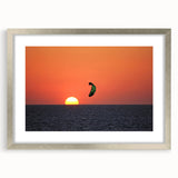 Textured art of abstract Outer Banks scenery in muted blue and green tones on a silver-framed mat, ideal for bedroom decor.