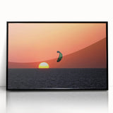 Large abstract wall art depicting the Outer Banks, North Carolina, in muted blue and green tones on a framed acrylic.