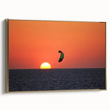 Framed canvas featuring a vintage-style landscape painting of the Outer Banks in muted gold and black tones.