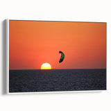 Vintage poster art of Outer Banks, featuring a colorful palette on a framed canvas, suitable for living room decor.