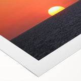 Art deco poster featuring the Outer Banks, North Carolina, with bright blue and beige tones on rolled canvas.