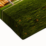 Large art of Raleigh, North Carolina landscape in black and white on stretched canvas, suitable for bedroom wall.