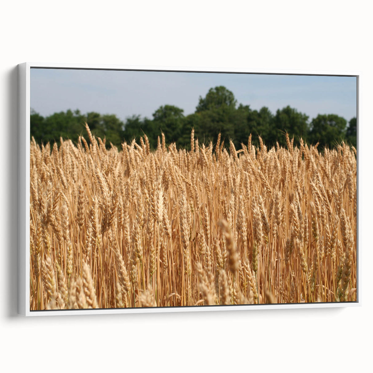 Vintage poster art of North Dakota scenery on a framed canvas, featuring colorful art with black accents.