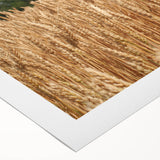 Art deco poster featuring a serene North Dakota landscape in muted earth tones on rolled canvas, ideal for dining room decor.