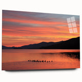 Acrylic print of the Adirondacks in muted earth tones, ideal for bedroom or dining room decor.
