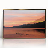 Framed acrylic print of Adirondacks scenery with muted earth tones, ideal for modern art wall decor.