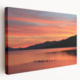 Adirondack landscape on large stretched canvas with lush green tones, suitable for kitchen wall art.
