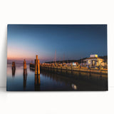 Black and white photograph of Long Island scenery on stretched canvas.