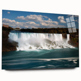 Acrylic print of Niagara Falls in natural colors, ideal for bedroom or dining room art.