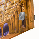 Acrylic print of Central Park with vibrant green and autumn tones.