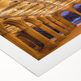 Art Deco poster of Central Park with autumn colors on rolled canvas, suitable for dining room wall art.