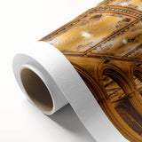 Art Deco poster of Central Park with muted green and beige tones on rolled canvas, ideal for nursery wall art.