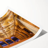 Extra large wall art featuring a line art design of flowers over a Central Park scene, printed on rolled canvas.