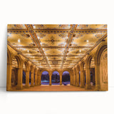 Black and white photo of Central Park on a large stretched canvas, ideal for kitchen wall art or bedroom decor.