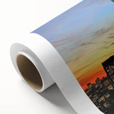 Art Deco poster of NYC with Empire State Building in pastel shades, rolled canvas, ideal for nursery wall art.