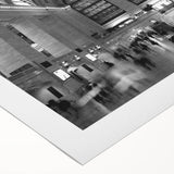 Art deco poster of Grand Central Station in muted gold and gray tones on rolled canvas, suitable for dining room wall art.