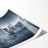 Extra large wall art featuring line art flowers in black and white, ideal for large living room wall decor.