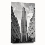 Acrylic print of New York City skyline in muted gray tones, ideal for bedroom or dining room art.