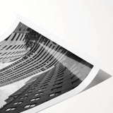 Extra large wall art featuring line art flowers in black and white, ideal for large living room wall decor.