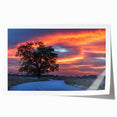 Oklahoma landscape with soft pastel shades on a rolled canvas print, ideal for dining room wall art.