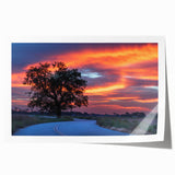 Oklahoma landscape with soft pastel shades on a rolled canvas print, ideal for dining room wall art.