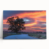 Black and white photo of Oklahoma scenery on stretched canvas, ideal for kitchen wall art or bedroom decor.