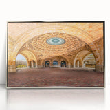 Mid-century modernist art depicting Pittsburgh skyline in muted grays on framed acrylic, ideal for modern art wall decor.