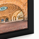Black wall art featuring a textured depiction of the Pittsburgh skyline on a framed canvas, utilizing vibrant colors.
