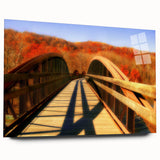 Large abstract wall art depicting the Pennsylvania landscape in muted earth tones on acrylic glass.