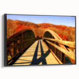 Black and white vintage poster art of Pennsylvania landscape on framed canvas, suitable for bedroom decor.