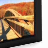 Extra large framed canvas depicting a textured Pennsylvania scenery in black with colorful accents.