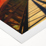 Art deco poster of Pennsylvania scenery in muted earth tones on rolled canvas, suitable for dining room walls.