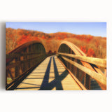 Black and white photograph of Pennsylvania scenery on stretched canvas, suitable as large kitchen wall art.