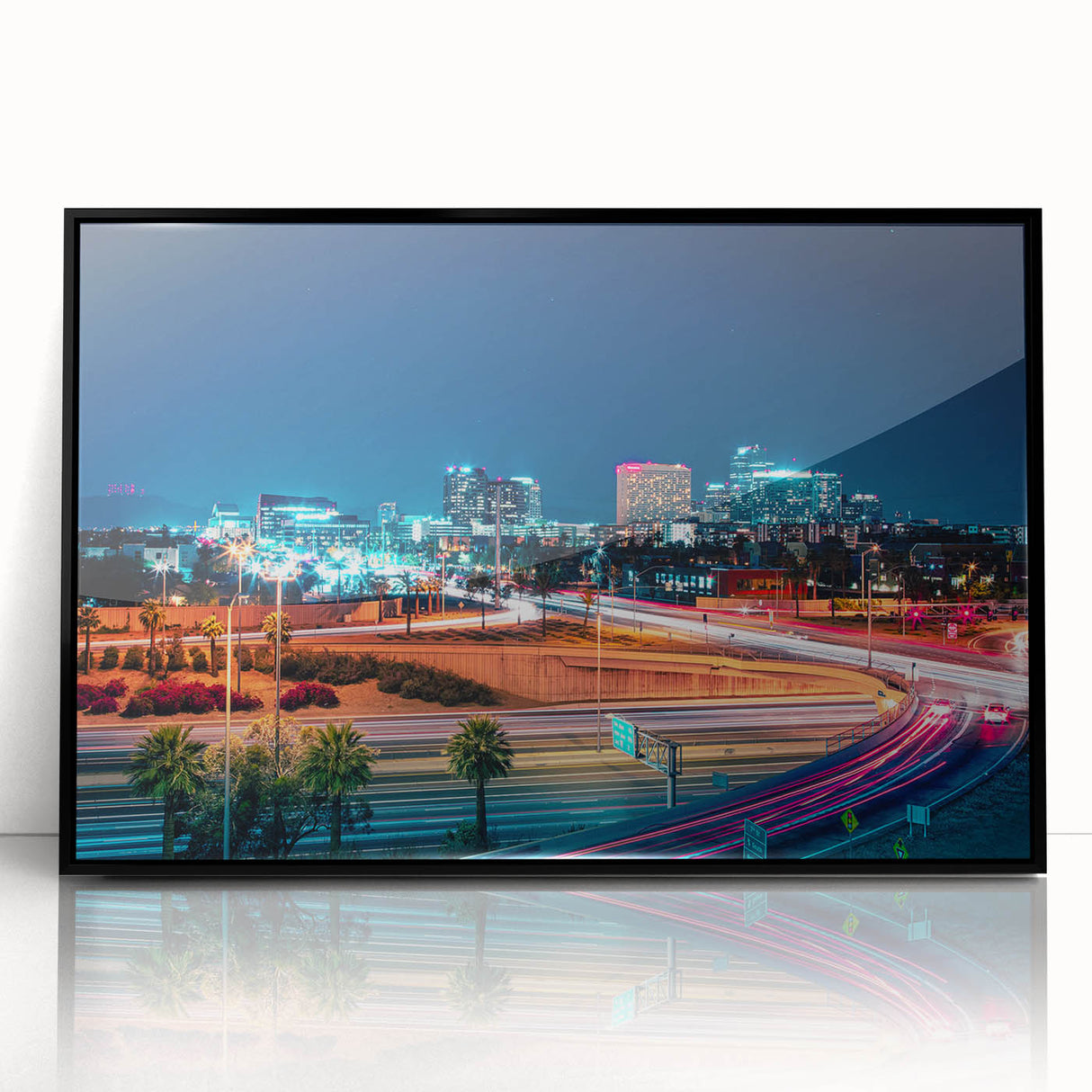 Large abstract wall art depicting Phoenix valley in muted earth tones on framed acrylic, suitable for modern art wall decor.