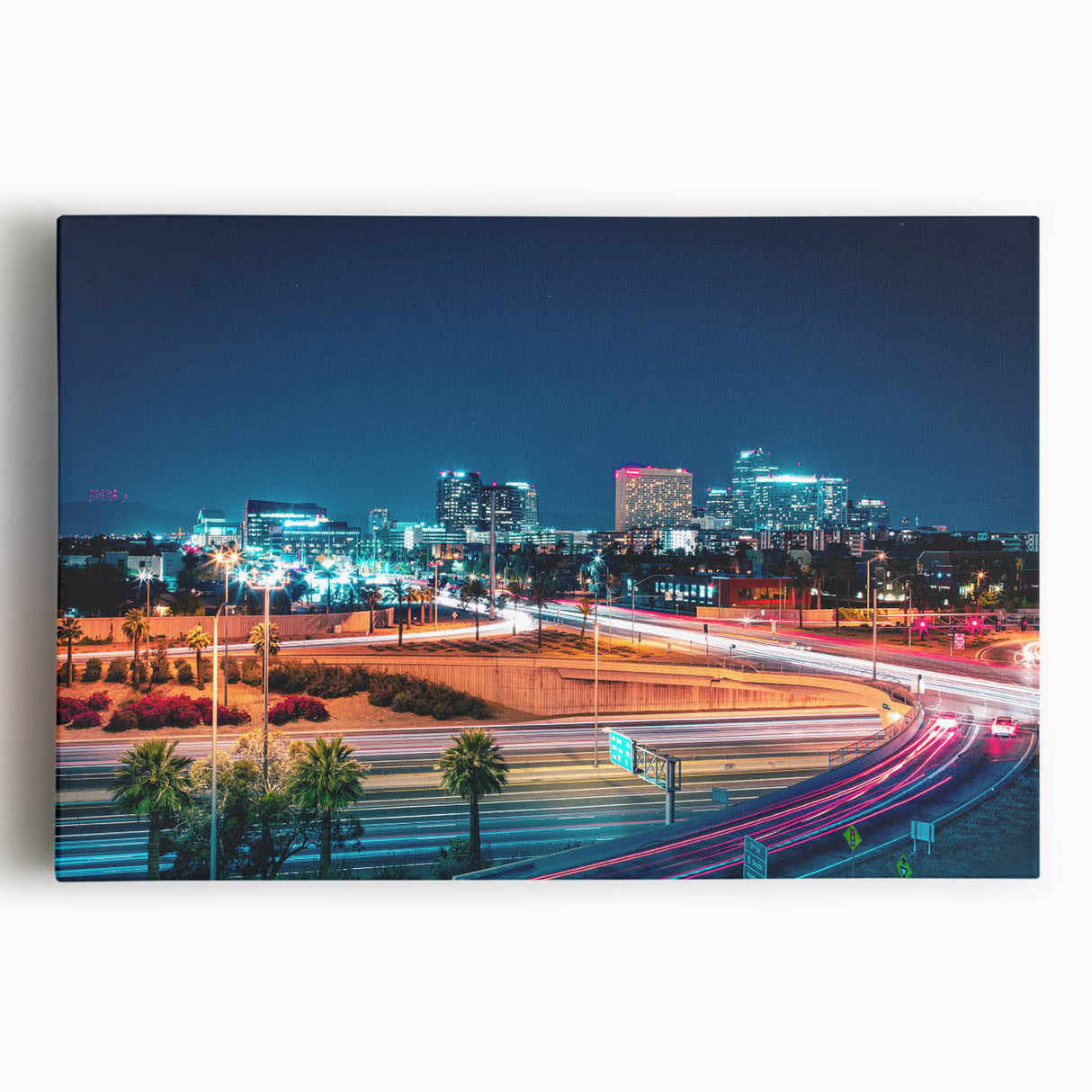 Black and white photograph of Phoenix valley on stretched canvas, suitable as large kitchen wall art.