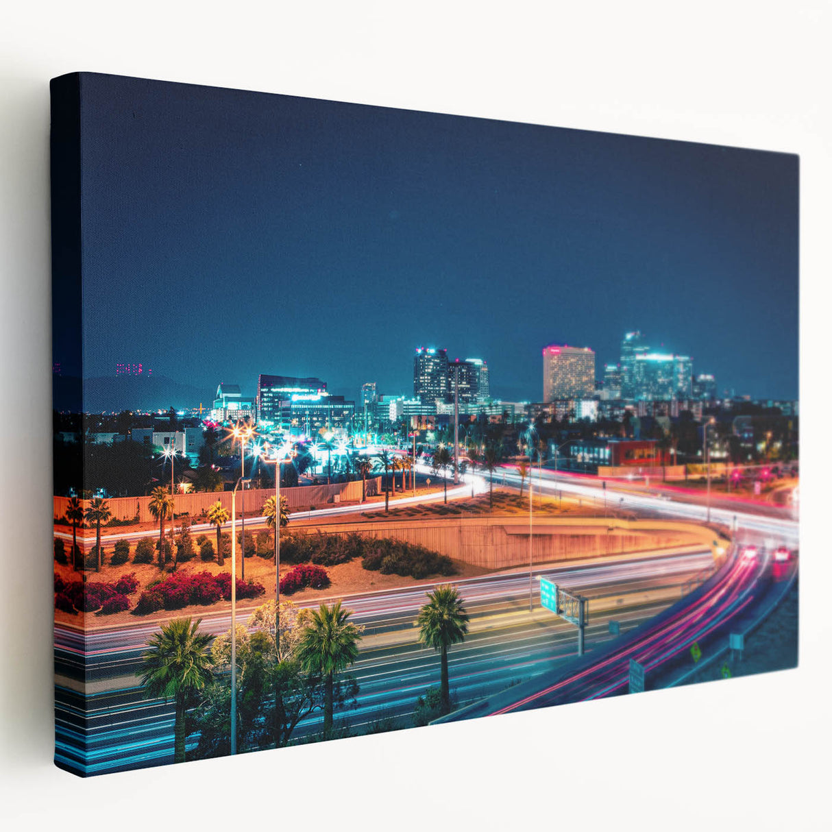 Large stretched canvas depicting a detailed Phoenix valley scenery, ideal for kitchen wall art.