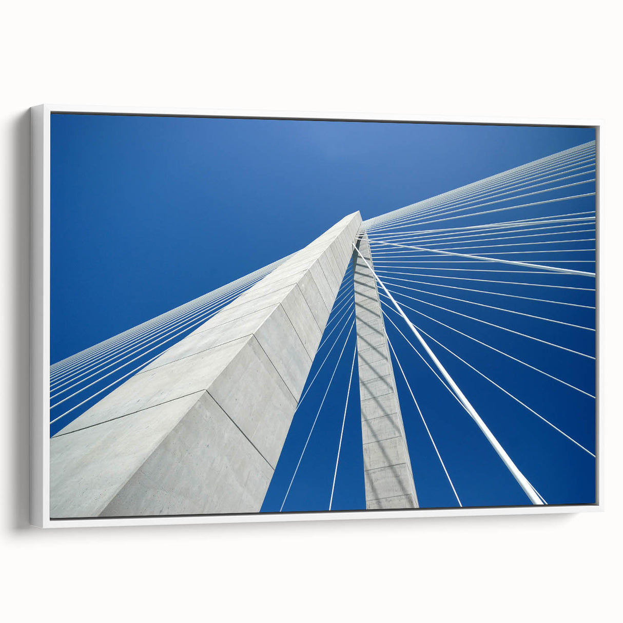 Vintage poster art of Charleston, South Carolina on a framed canvas, featuring colorful art in a black and white palette.