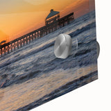 Large abstract wall art depicting South Carolina scenery in mid-century modernist style on acrylic glass.