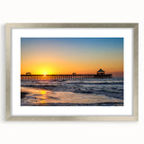 Textured art depicting an abstract interpretation of South Carolina scenery in muted earth tones, framed in silver.