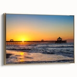 Framed canvas landscape painting of South Carolina scenery, in muted gold and black tones, ideal for bedroom wall art.