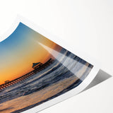 Extra large wall art featuring line art flowers in monochrome, printed on rolled canvas.