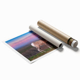 Extra large rolled print of South Dakota Badlands scenery in earthy tones, ideal for classy bathroom wall art.