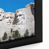 Close-up of a framed canvas depicting Mt.