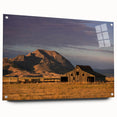 Large abstract wall art of South Dakota scenery on acrylic glass, featuring earthy tones, ideal for dining room decor.