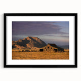 Extra large, abstract art print of a textured South Dakota scenery in vibrant colors on a framed canvas.