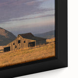 Textured black wall art featuring a vibrant, colorful South Dakota landscape on a framed canvas, ideal for living room decor.