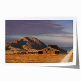 Scenic South Dakota landscape on rolled print, featuring soft pastel shades, ideal for dining room wall art.